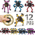 12 Packs Sensory Fidget Toys, Transformable Chain Robot Finger Toy DIY Deformation Robot Mechanical Spinners Twister Fingertip Stress Relief Gyro Toy Pack of 2 B7270