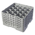 20 Compartment Full Size Glass Rack with 5 Extenders, Soft Gray L745
