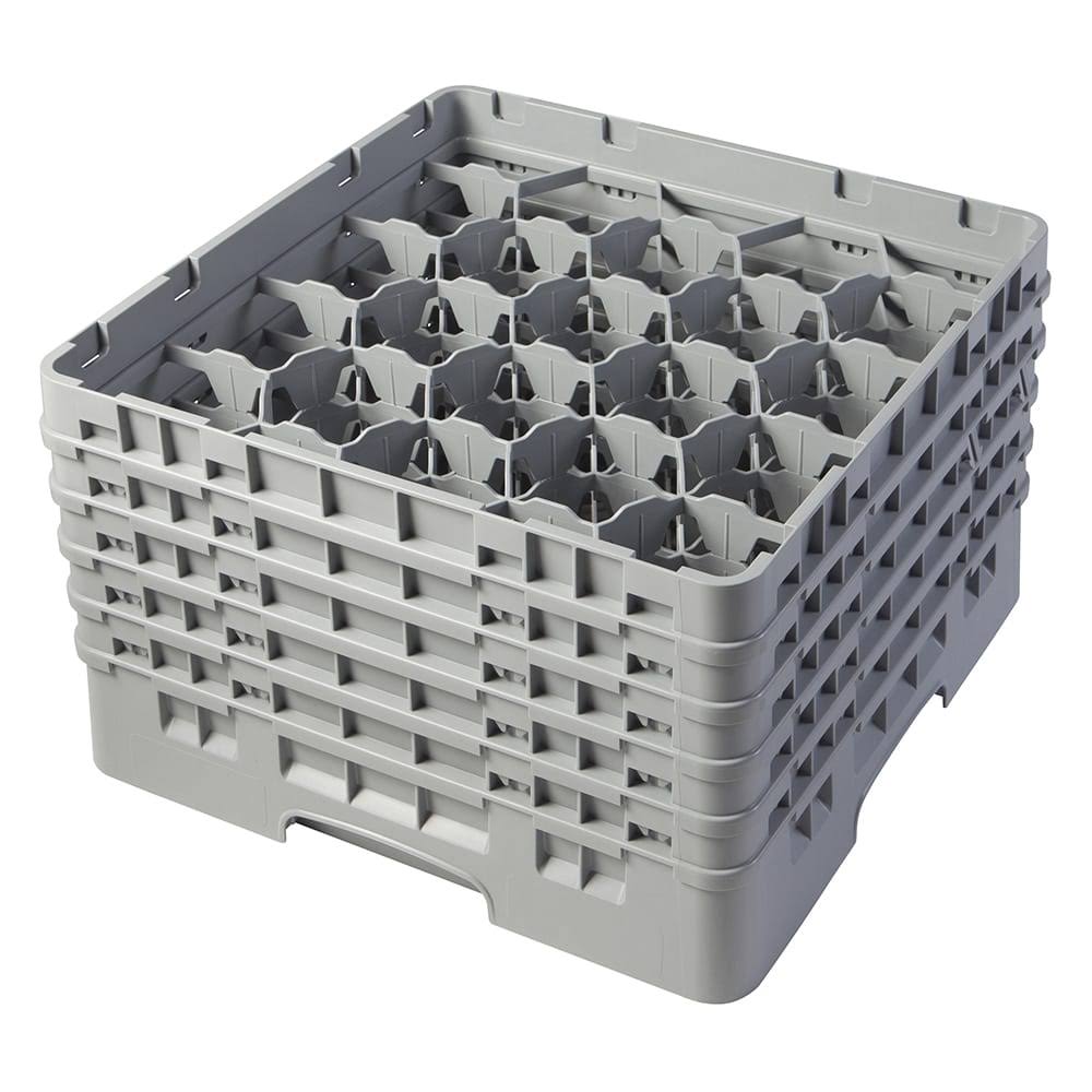 20 Compartment Full Size Glass Rack with 5 Extenders, Soft Gray L745