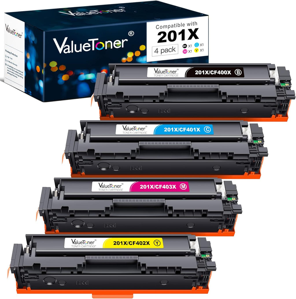 Compatible Toner Cartridge 4 Pack for HP CF400X CF401X CF402X CF403X Y4011