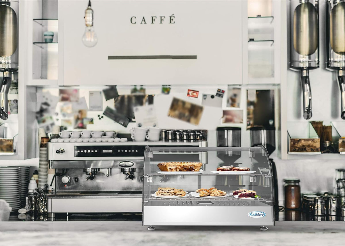 22" Commercial 2 Shelf Countertop Food Warmer Display Case, Silver M421