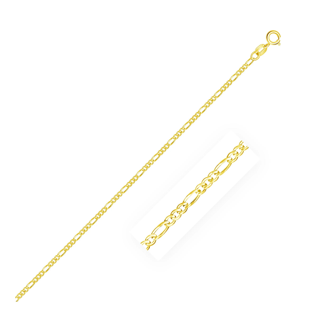 14k Yellow Gold Figaro Chain Necklace 1.9mm G6216