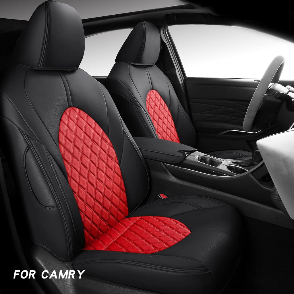 Black Faux Leather Car Seat Covers for Toyota Camry Hybrid G736779