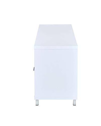 2-Drawer TV Console with 3 Storage Compartments White Q4216