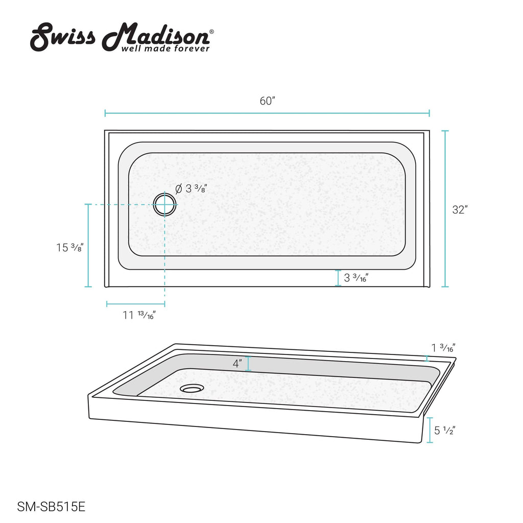 Gray Single Shower Base X38651