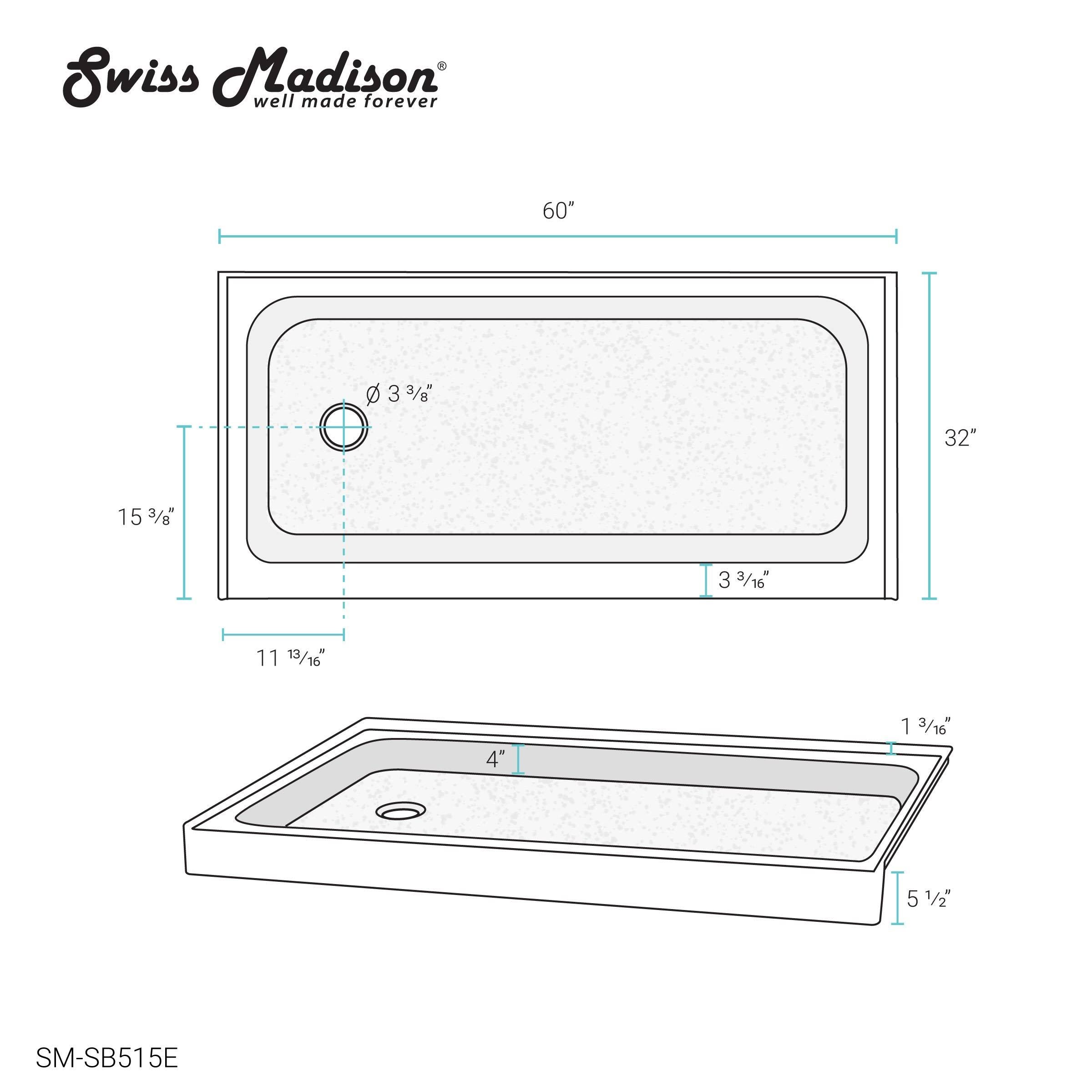 Gray Single Shower Base X38651
