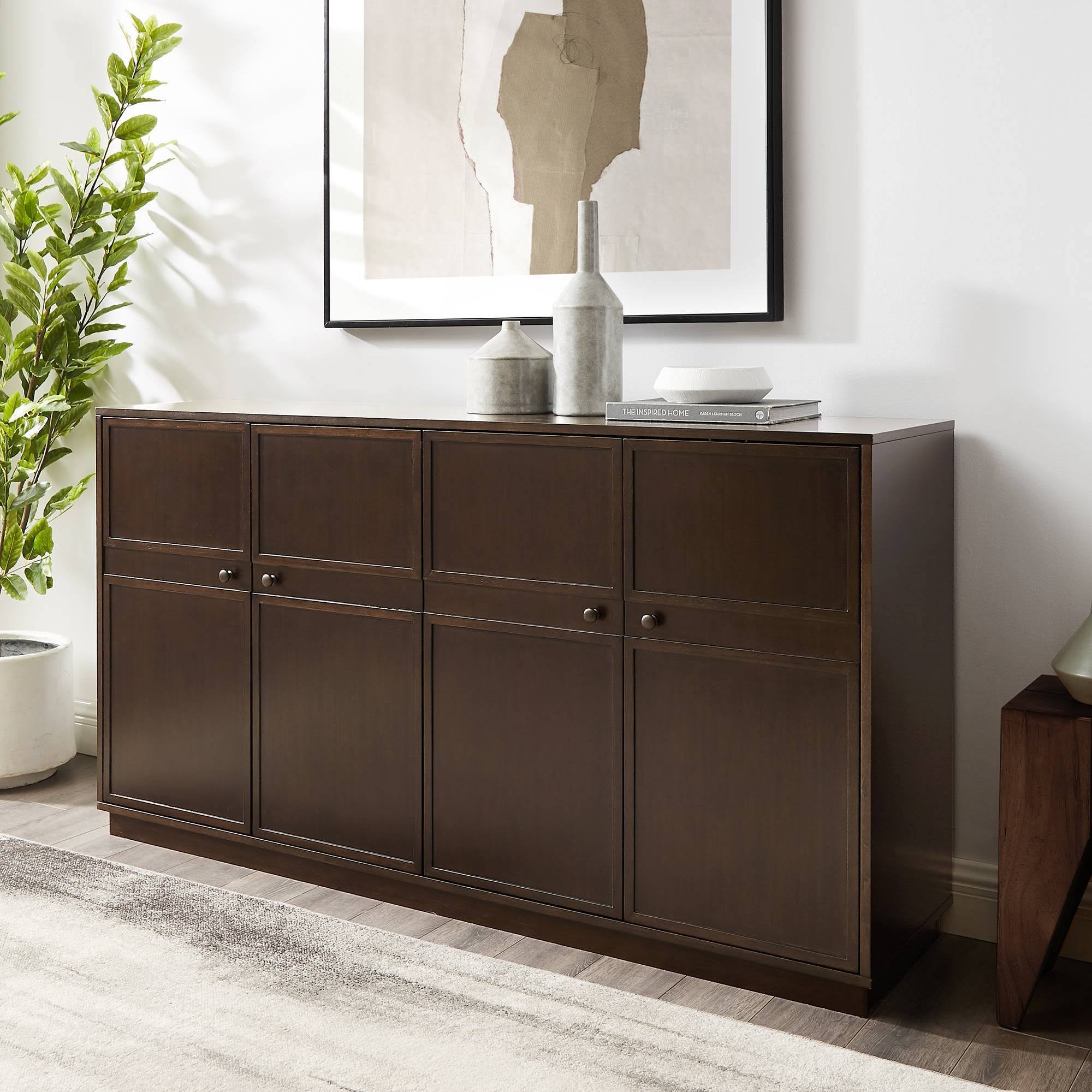 4 Door Sideboard Dark Brown Oak D8254
