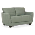 Pale Green Leather Love Seat N783512
