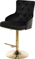 Black Velvet Adjustable Stool V185