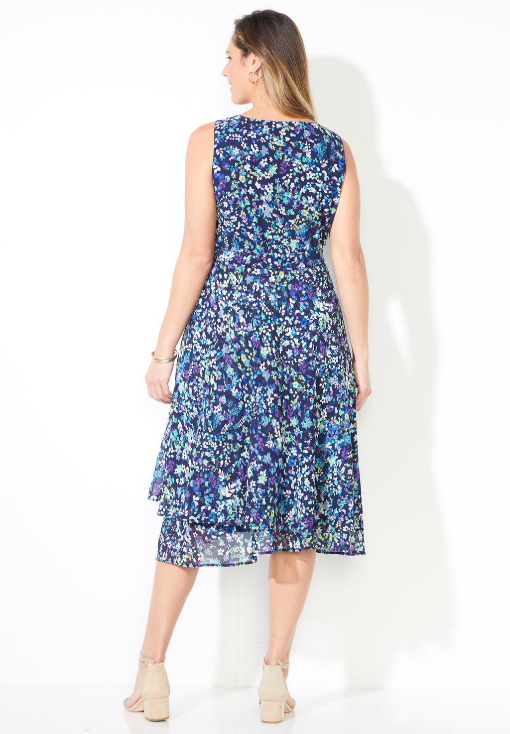 Georgette Flyaway Midi Dress X7217