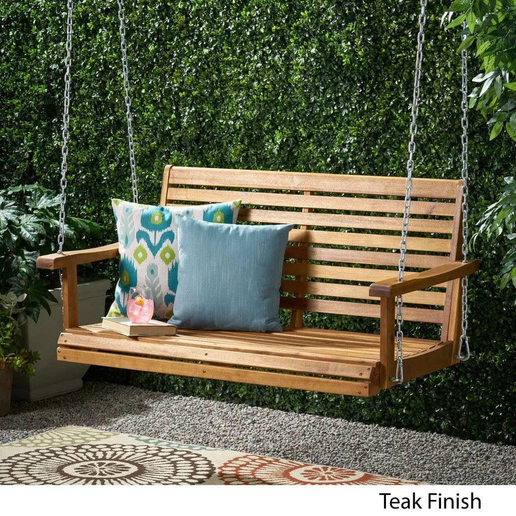 Acacia Wood Patio Porch Swing F902