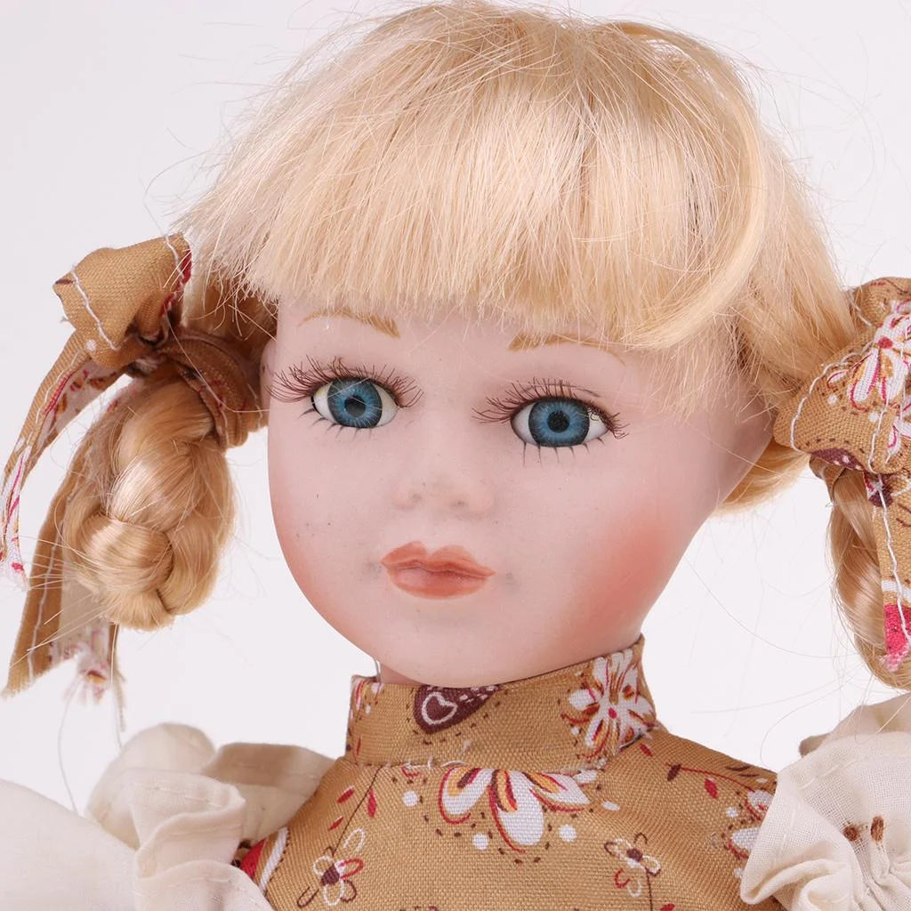 30cm Porcelain Doll Girl Figures with Stand X904592