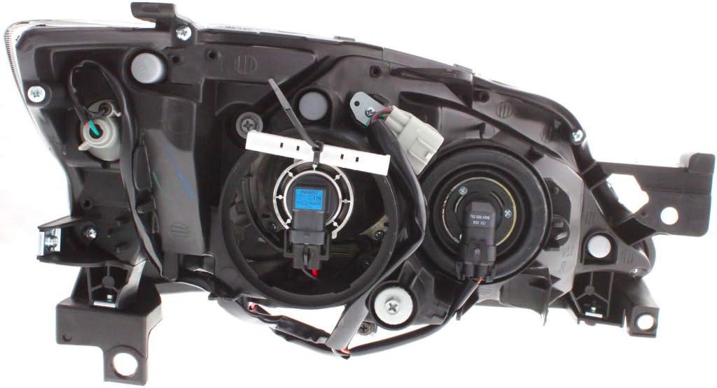 Pair Black Housing Headlight for Subaru Impreza 2008-2011 W65070