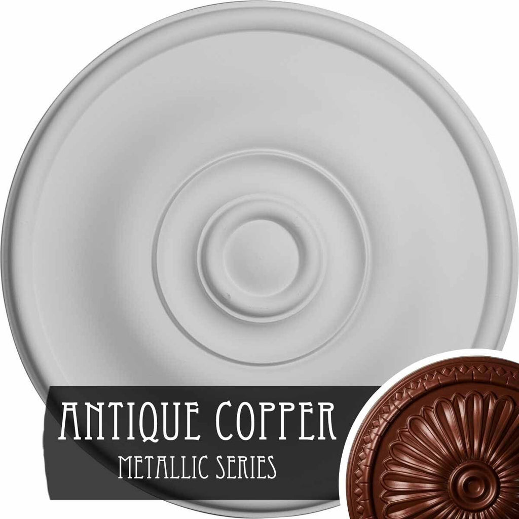 11 3/4x22OD x 3/8x22P Hand-Painted Ceiling Medallion A1047