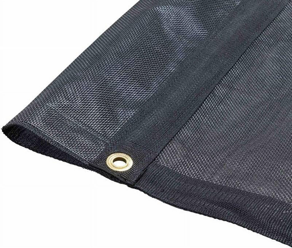 Heavy Duty Black Knitted Mesh Tarp with Grommets 60-70% Shade 6 Ft x 8 Ft. D119620