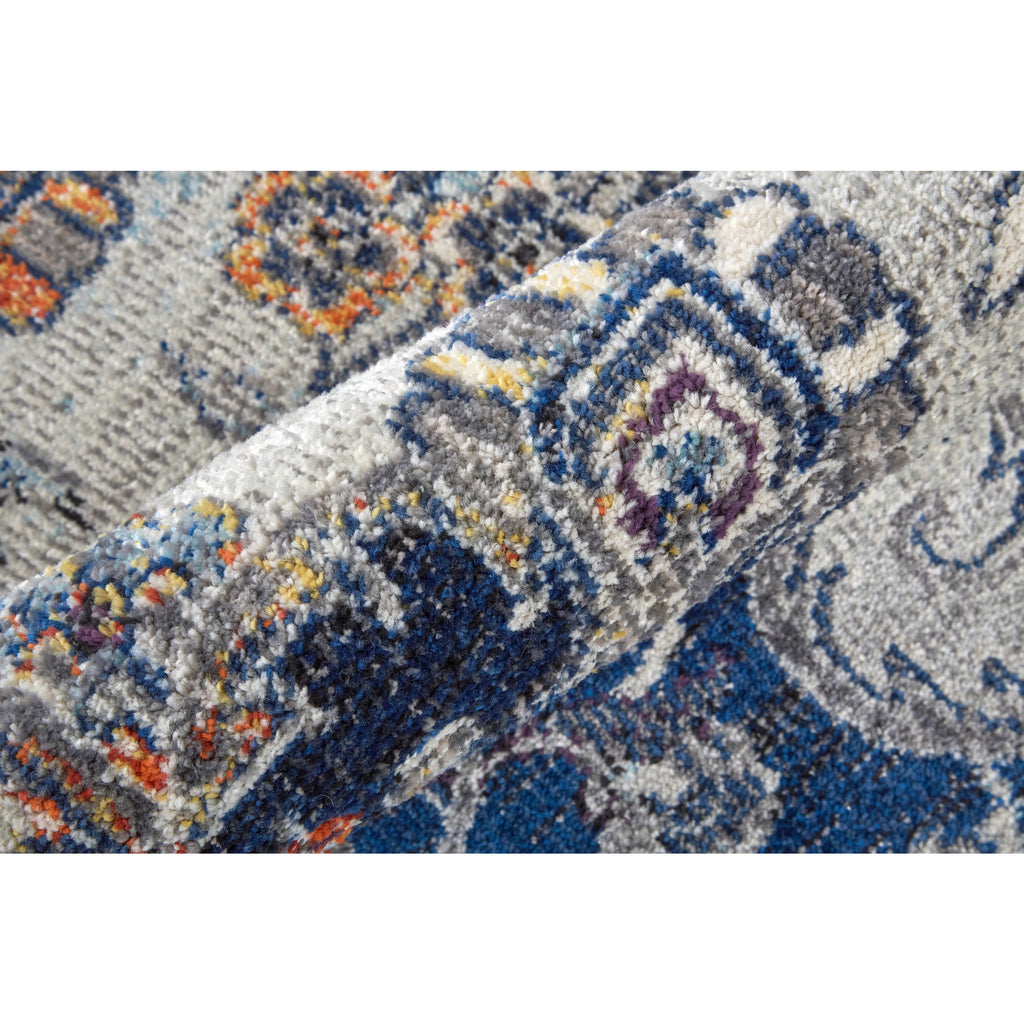 Gray/Ivory/Blue Area Rug R67825