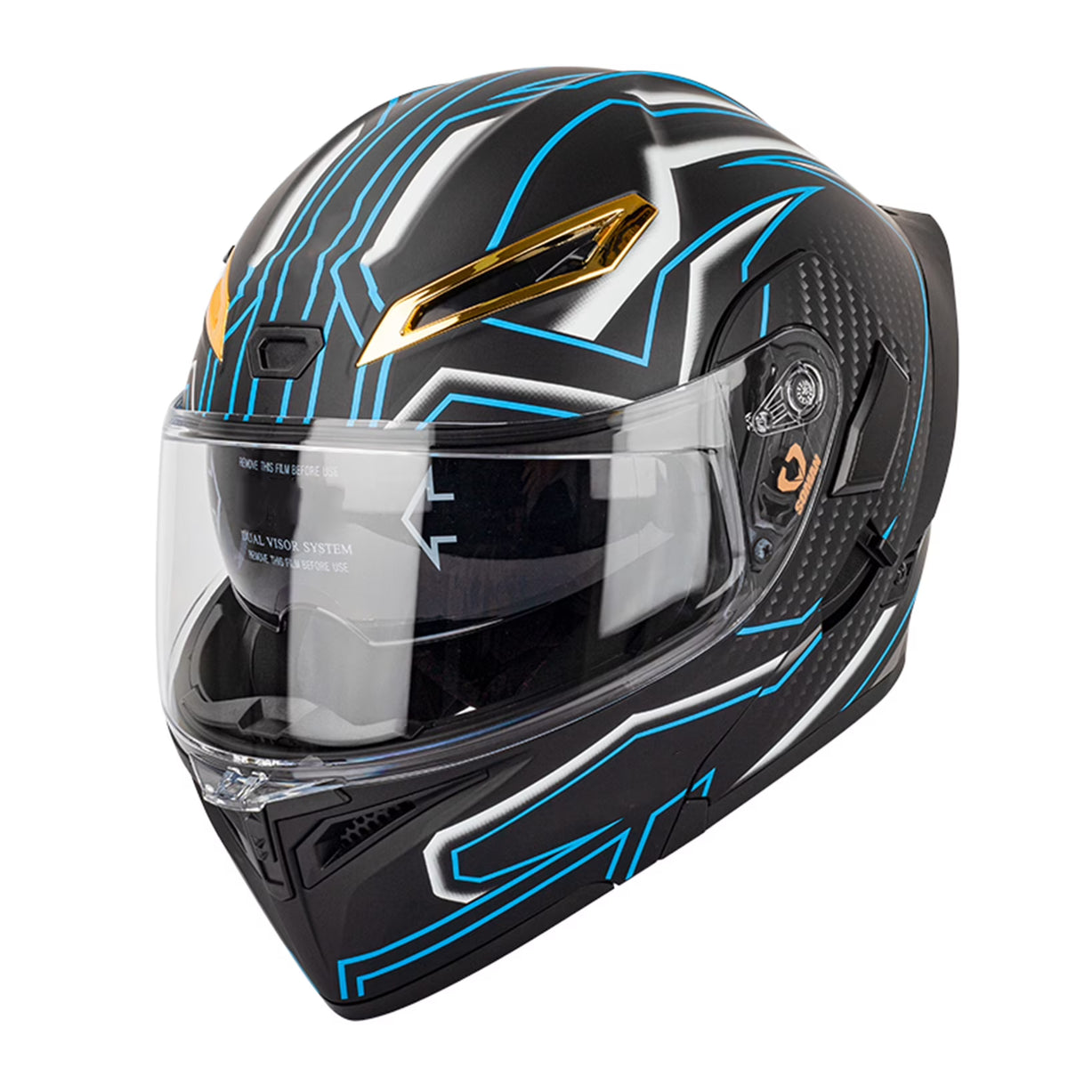 Dual Visor Flip Breathable Motorbike Helmet G513