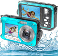 Waterproof Camera Full HD 2.7K 48MP Dual Screen 16X Digital Zoom Pack of 2 T4068
