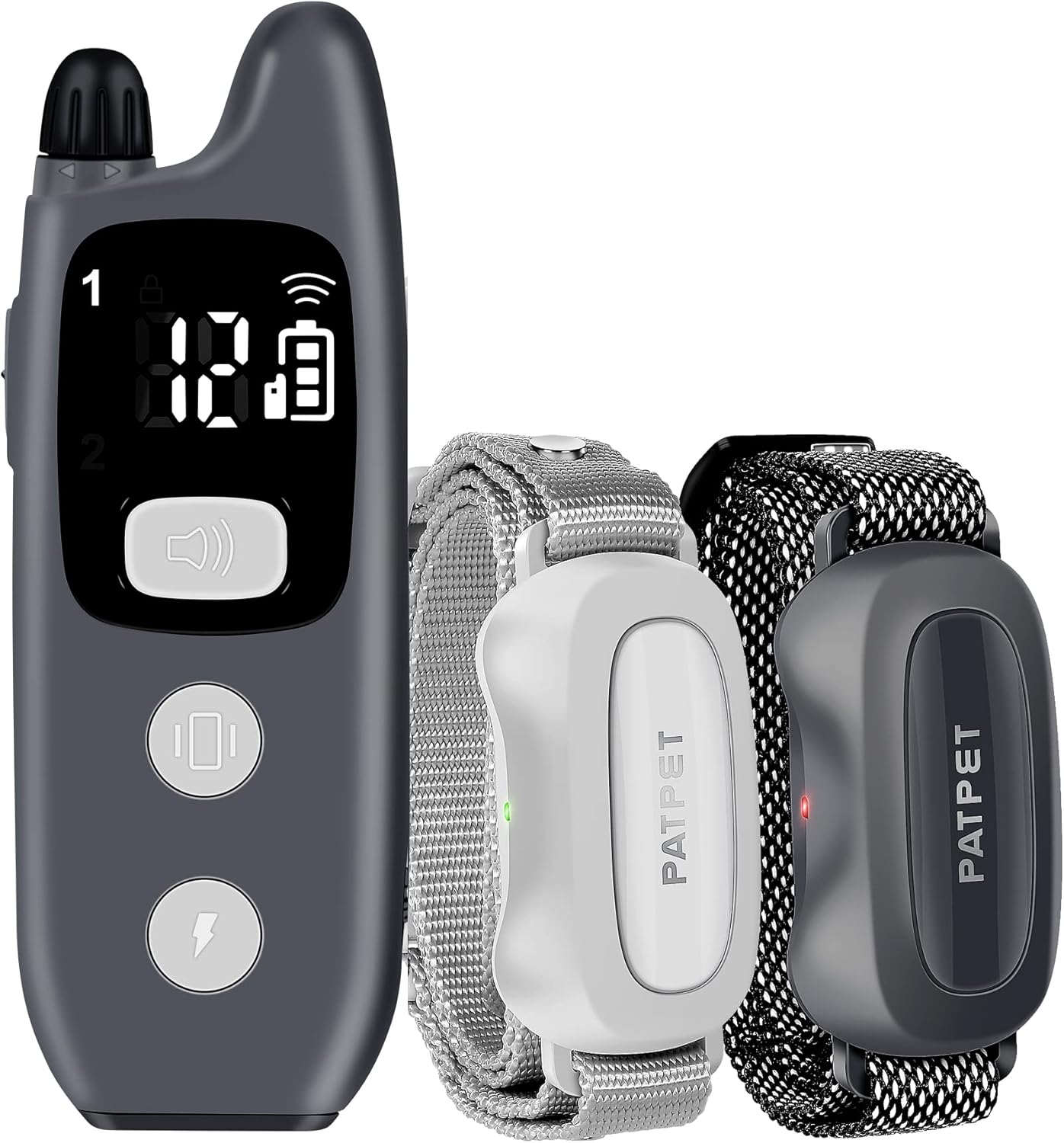 Rechargeable Dog Training Collar with Remote, 3 Modes, IPX7 Waterproof, Pack of 2 U1074