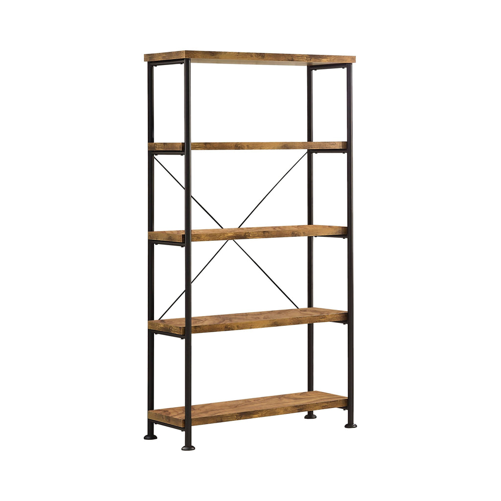 Grey Driftwood 4-Shelf Bookcase D177