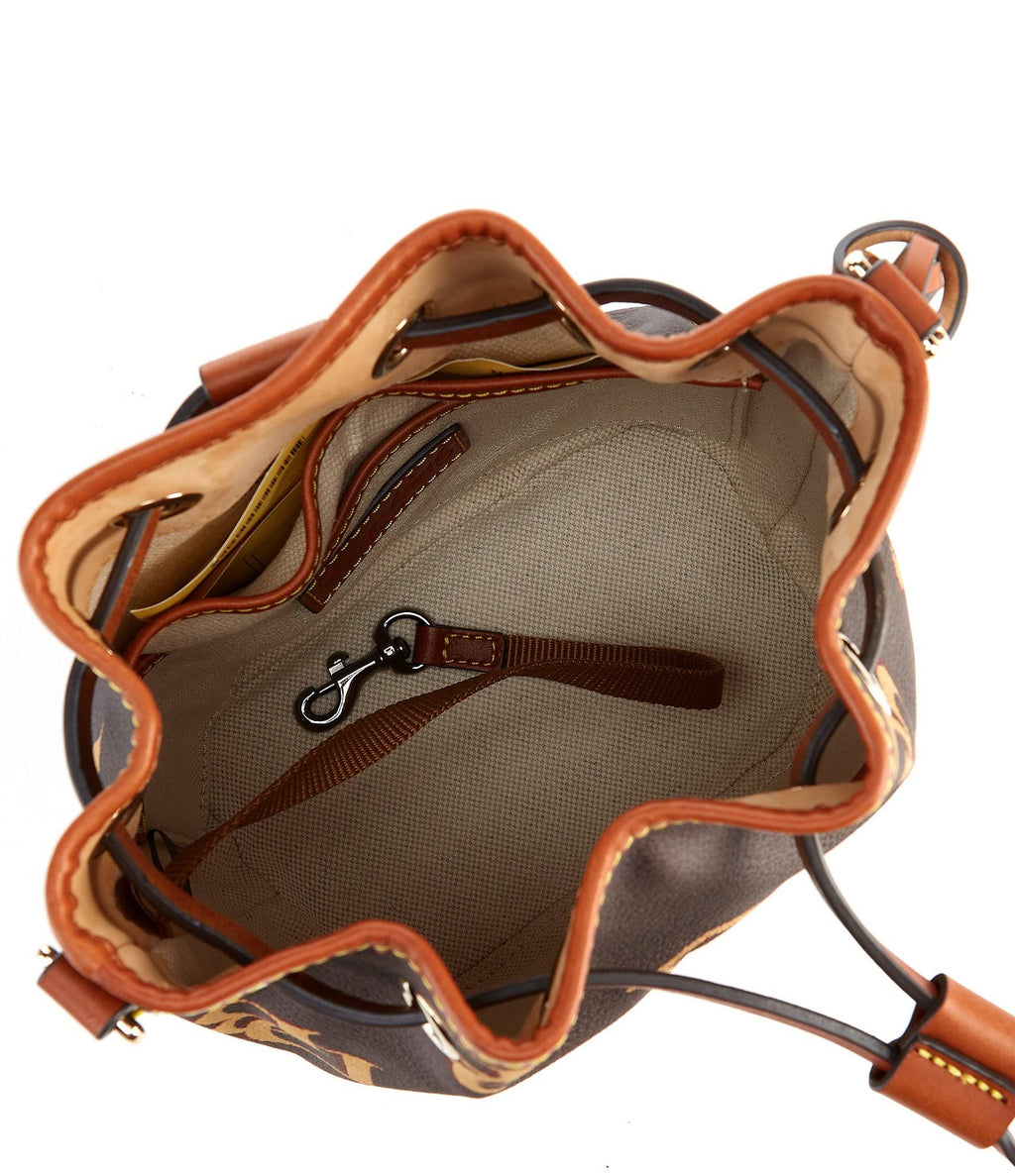 Saddle Coated Cotton Drawstring Bag L230