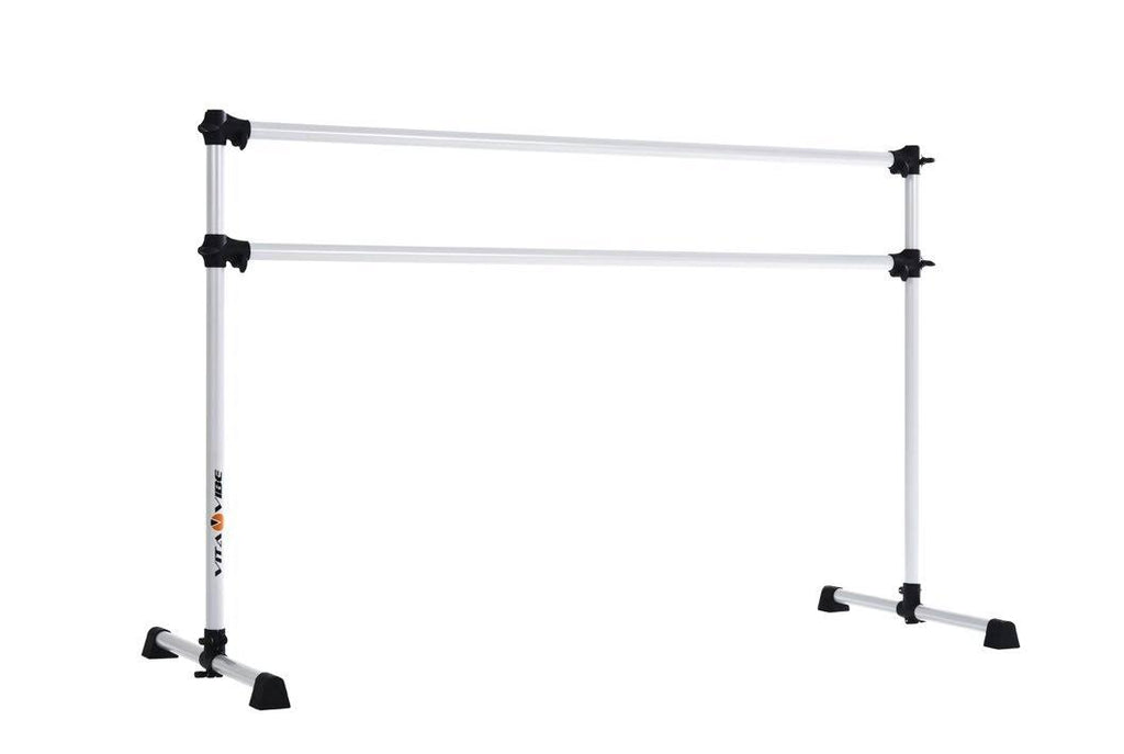 Aluminum Double Bar Freestanding Ballet Barre, 7 Foot M353