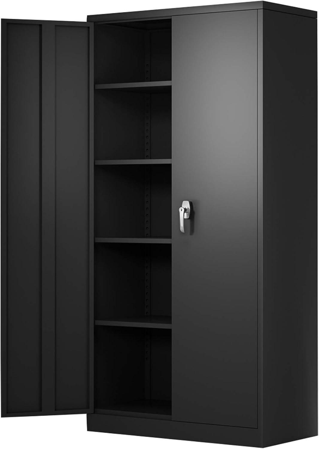 Industrial Metal Storage Cabinet with 2 Doors and 4 Adjustable Shelves S20569