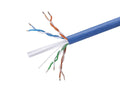 Cat6 Bulk Bare Copper Ethernet Cable UTP Solid Riser Rated 23AWG Blue 1000ft K3164