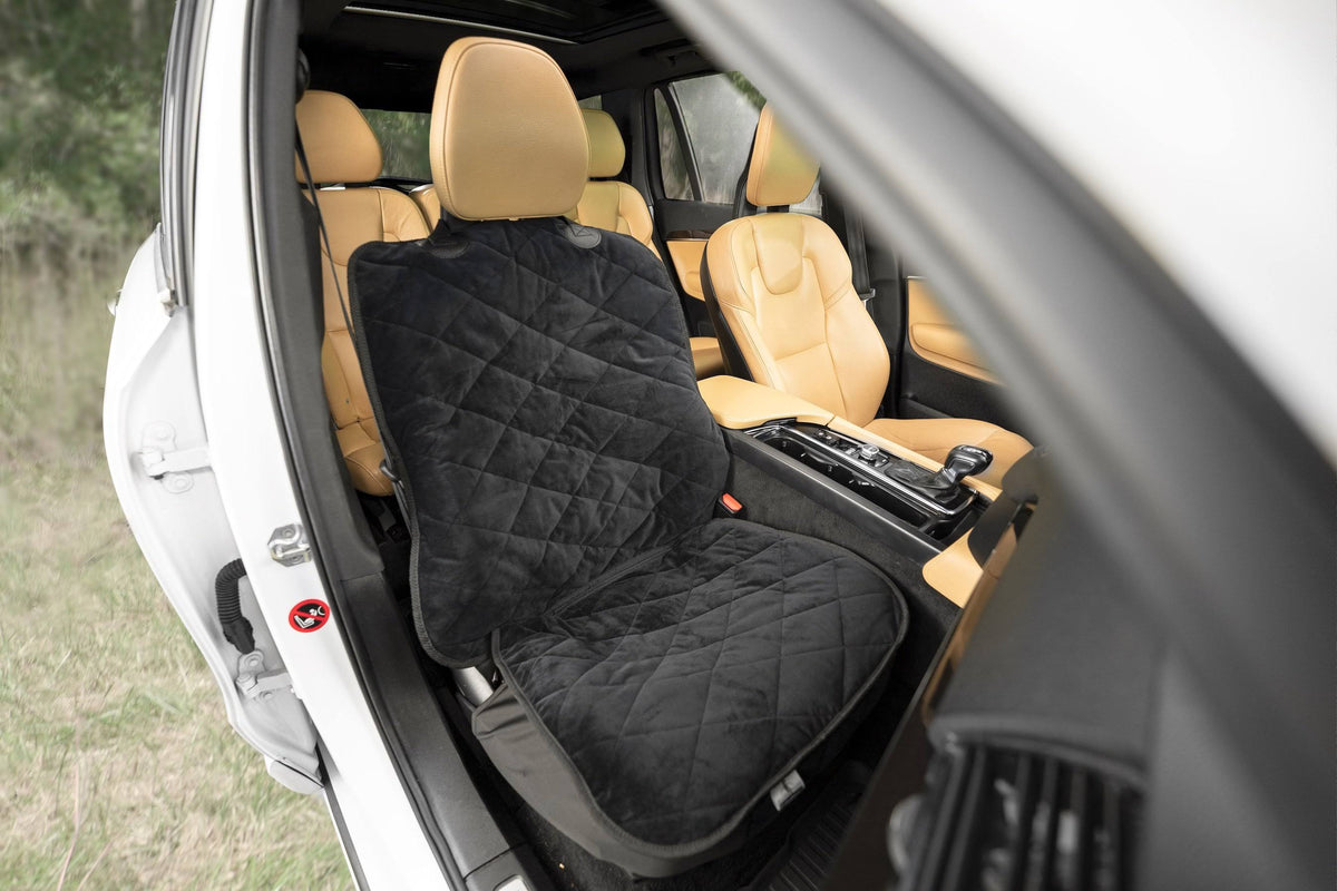Charcoal Velvet Bucket Front Seat Cover A7459
