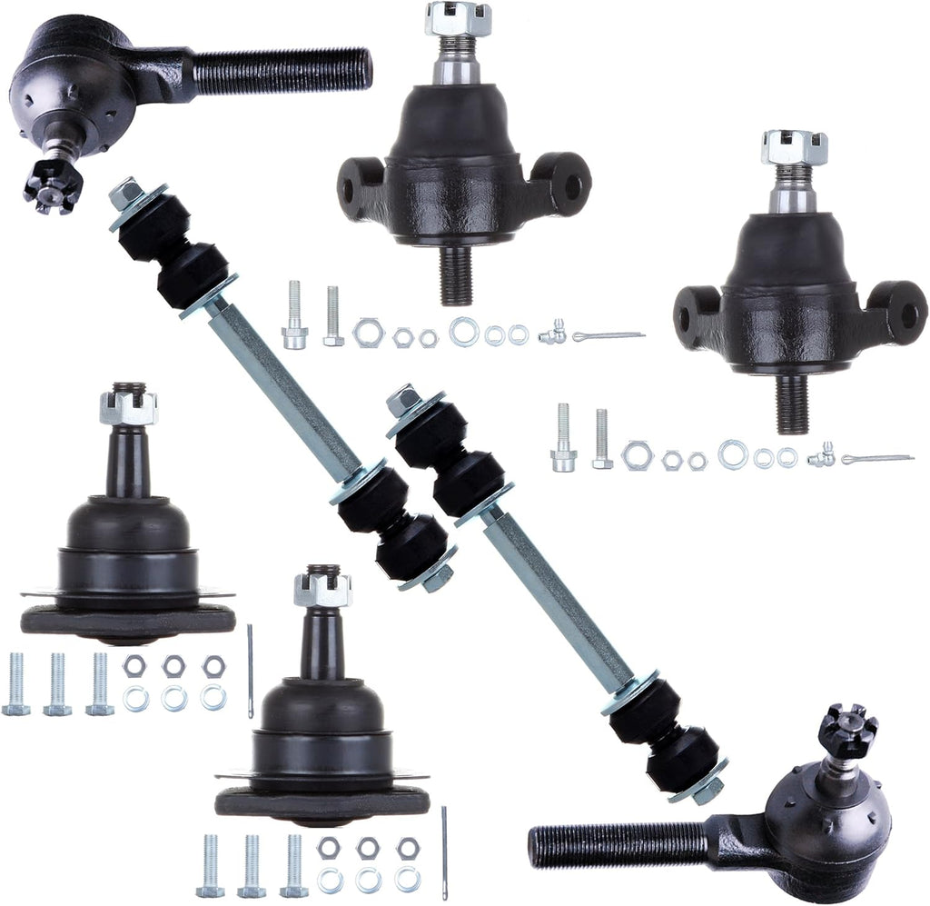 8pcs Suspension Kit Front Ball Joints Outer Tie Rod Ends Sway Bar Link Kits A201438