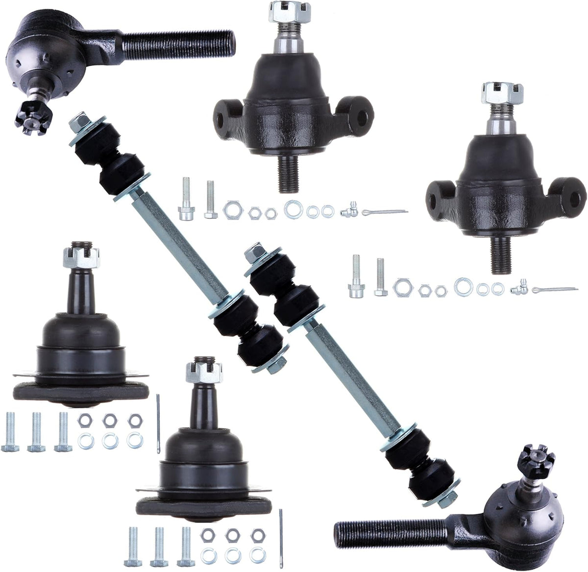 8pcs Suspension Kit Front Ball Joints Outer Tie Rod Ends Sway Bar Link Kits A201438