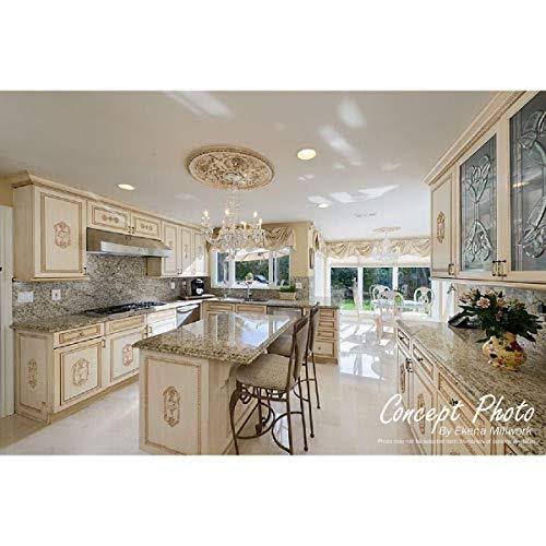 7 1/2x22OD x 1 1/8x22P Ceiling Medallion, Hand-Painted Mississippi Mud Crackle Q3598