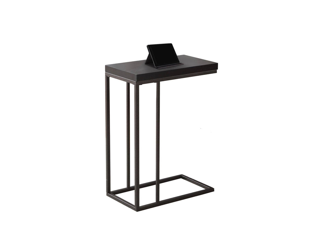 Cappuccino Brown and Black Rectangular Accent Table S6019