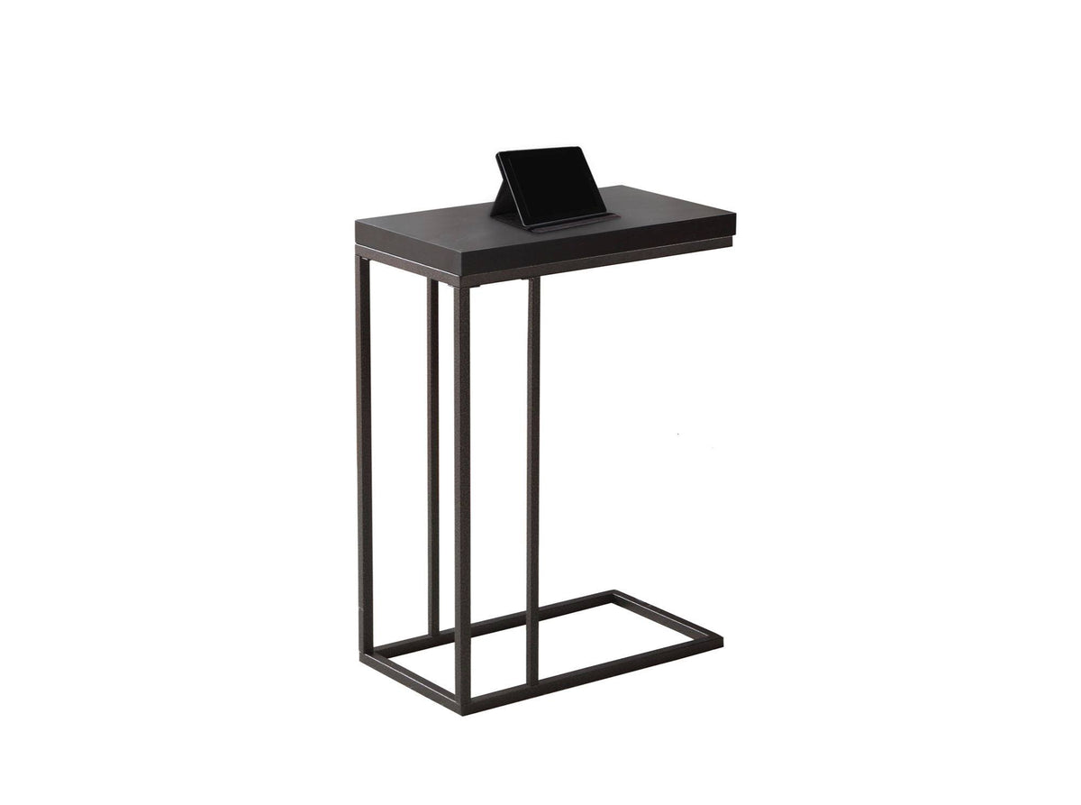 Cappuccino Brown and Black Rectangular Accent Table S6019