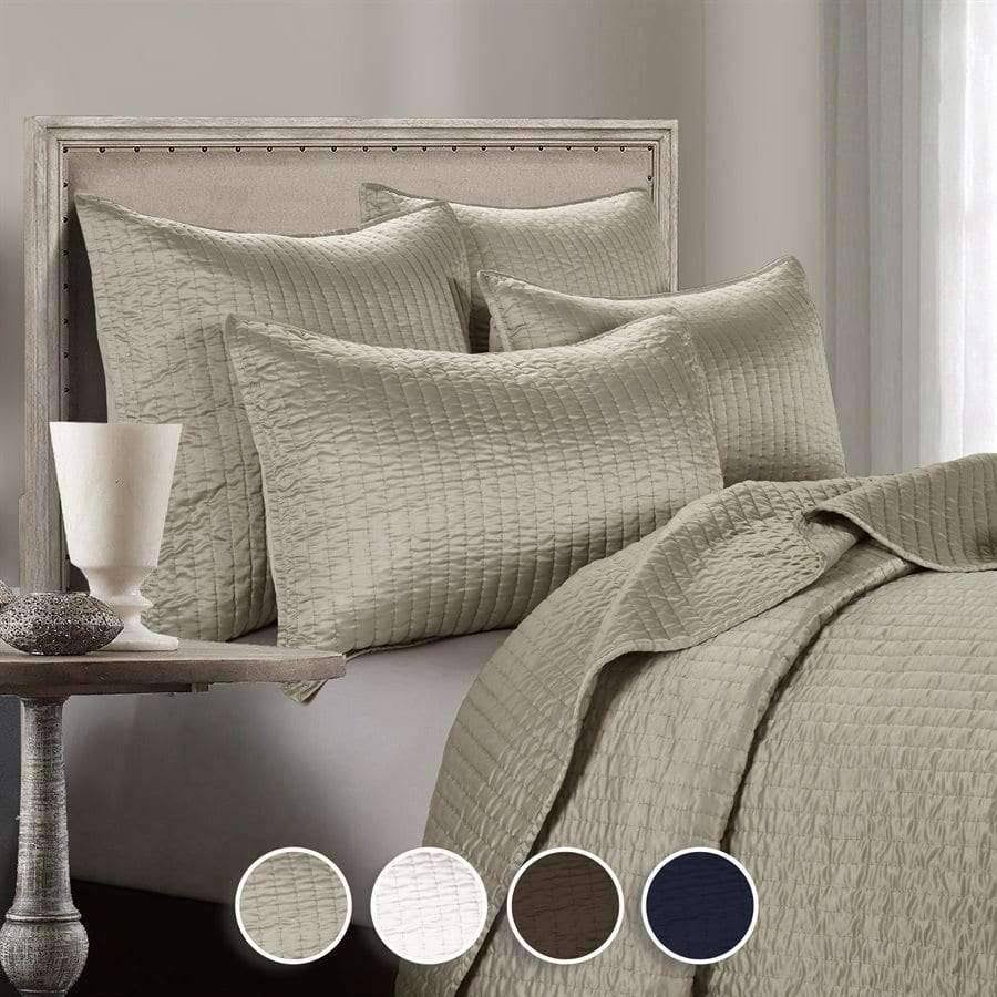 Taupe Channel Satin Euro Sham V45518