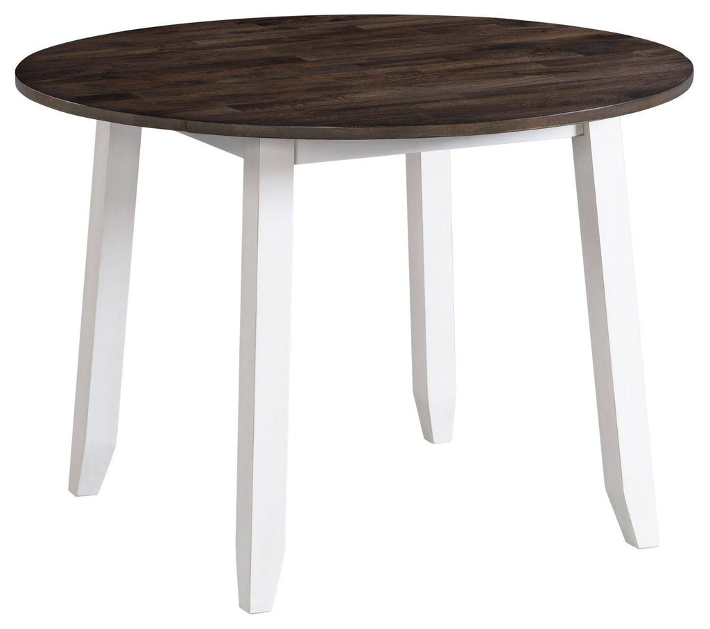 Gray White Drop Leaf Table O15074