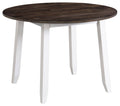 Gray White Drop Leaf Table O15074