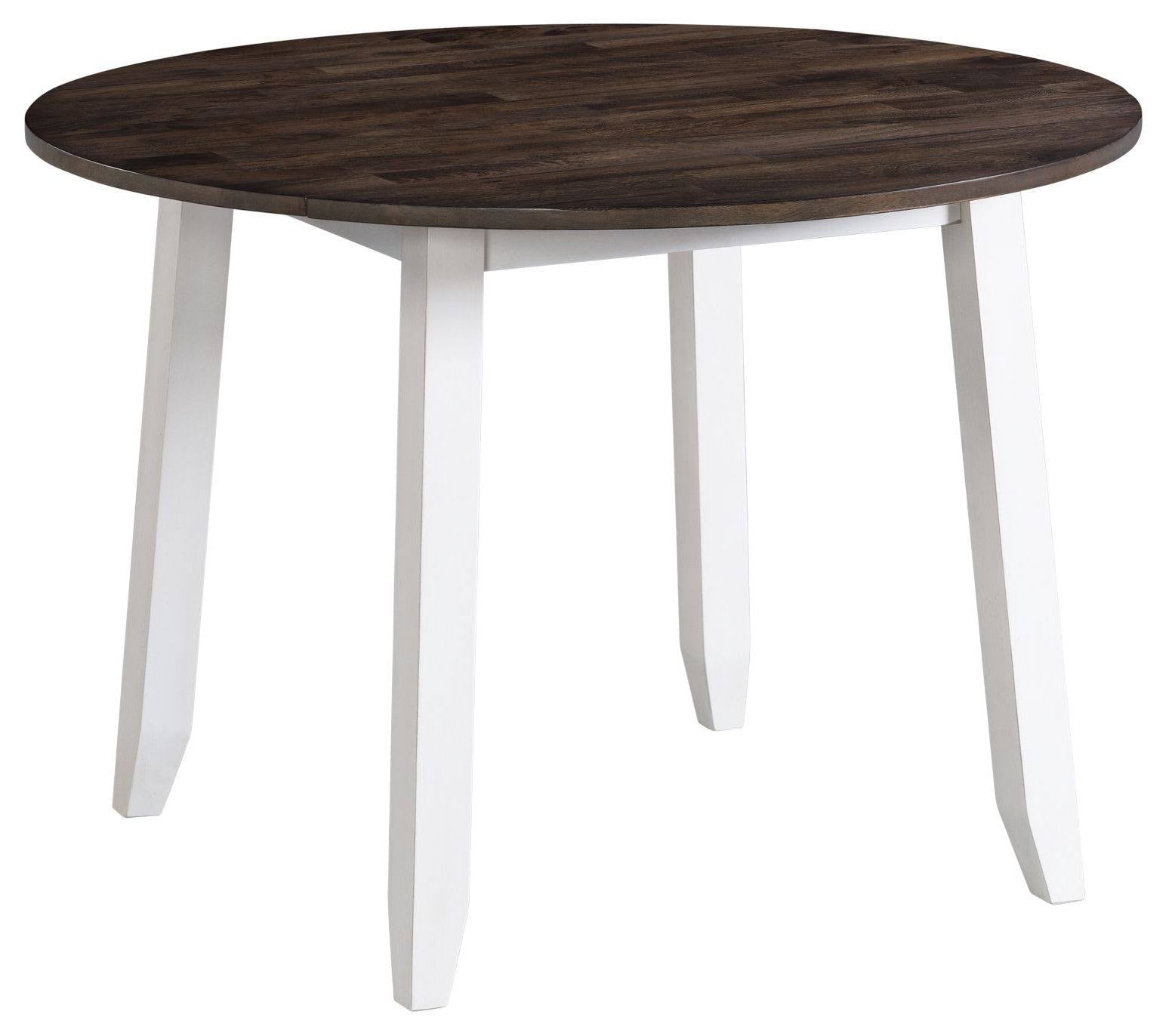 Gray White Drop Leaf Table O15074
