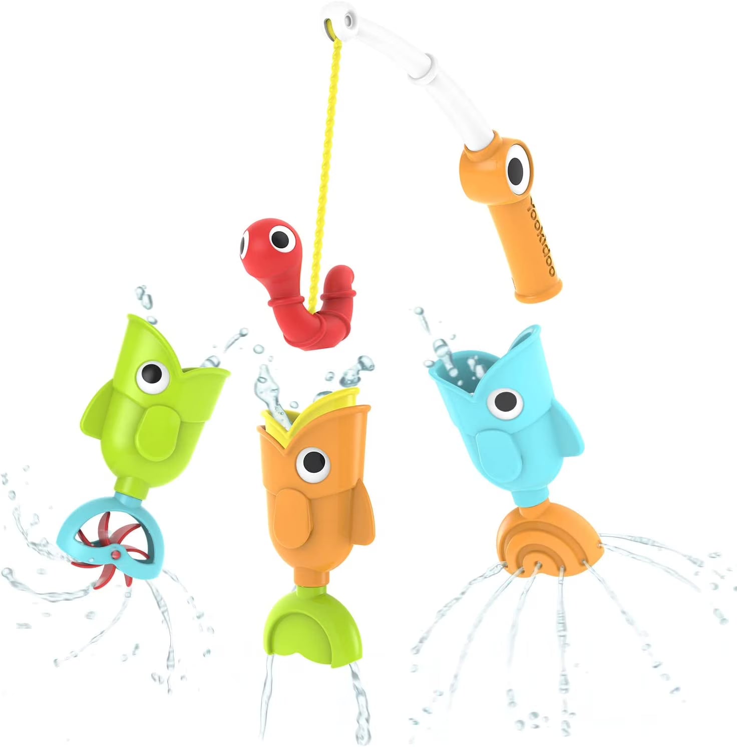 4 Piece Baby Bath Fishing Pole Toy Set M339