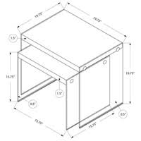 Grey and Clear Nesting Table 2-Piece Set G4749