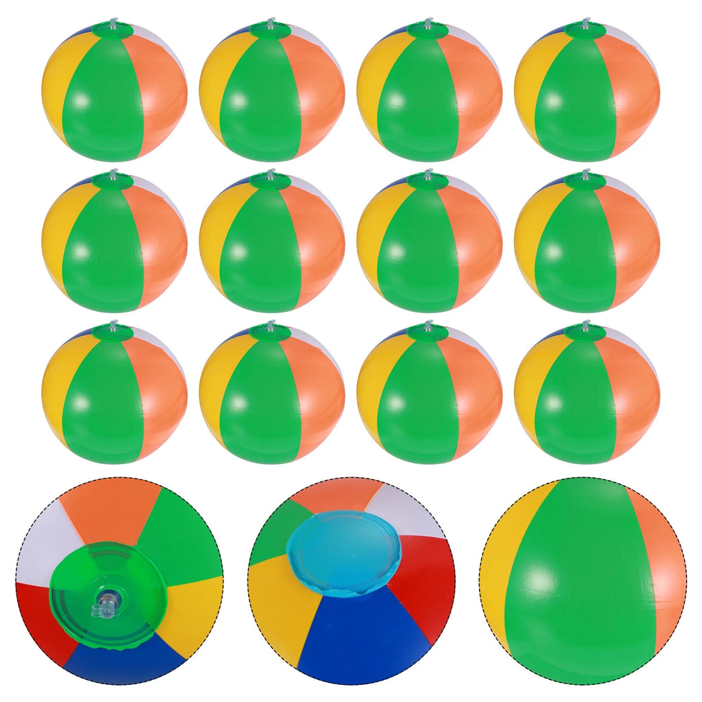 12 Pcs Inflatable Beach Balls Pool Toys W7259