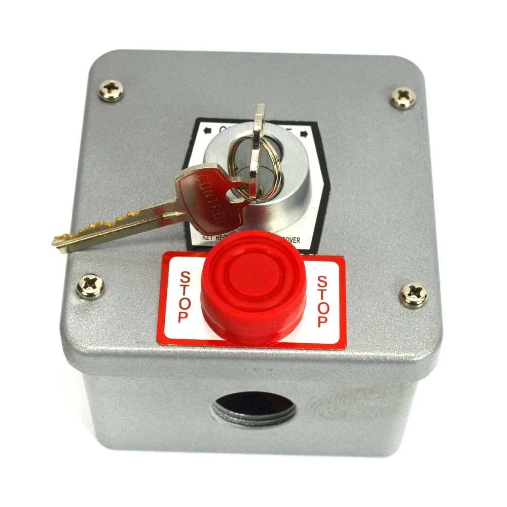 NEMA 4 Tamperproof Key Switch with Stop Button Surface Mount Z51284