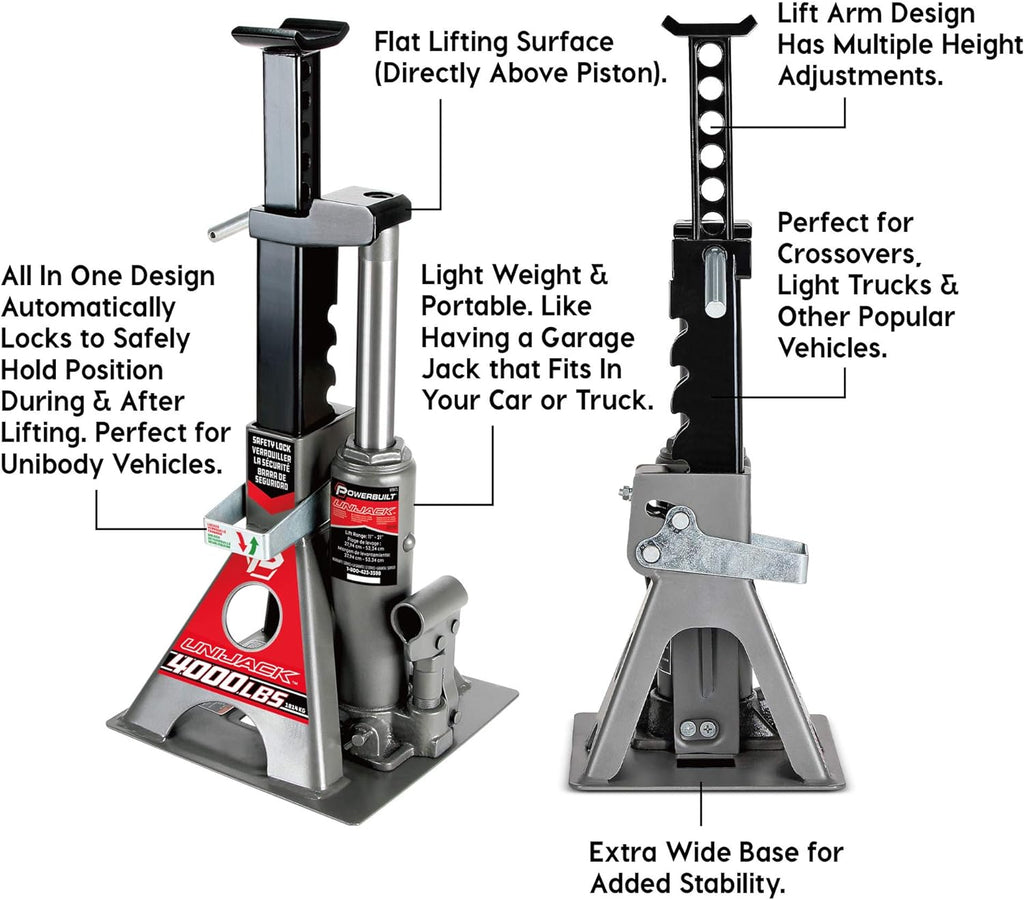 2 Ton Combination Hydraulic Bottle Jack / Jackstand Y907
