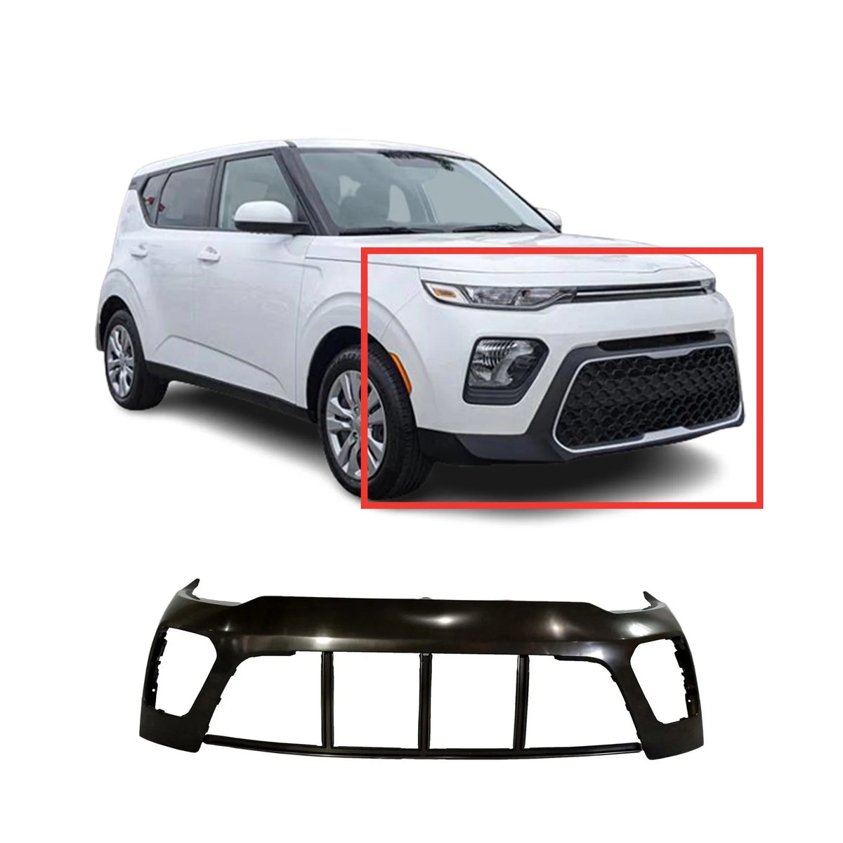 Front Upper Bumper Cover for 2020-2021 Kia Soul G5157