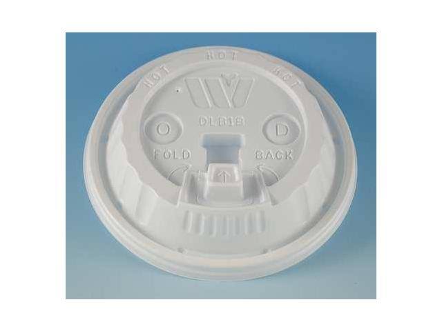 White Plastic Lids for Foam Cups, 1000/CTN Z53809
