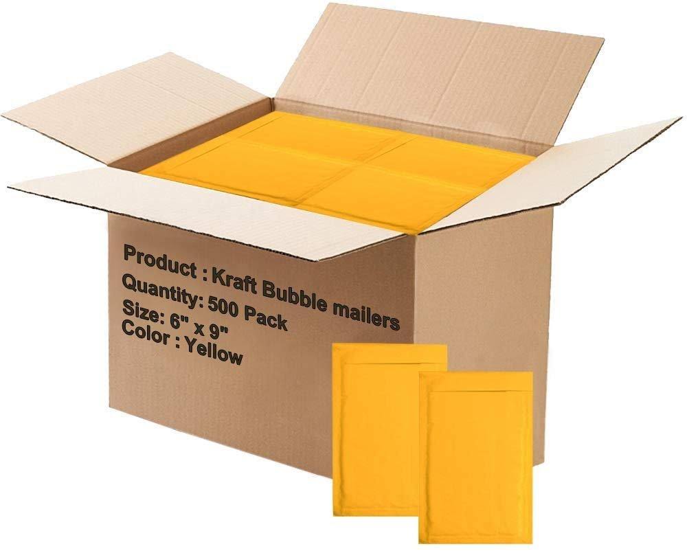 500 Pack Kraft Self Seal Bubble Mailers Padded Envelopes P44891