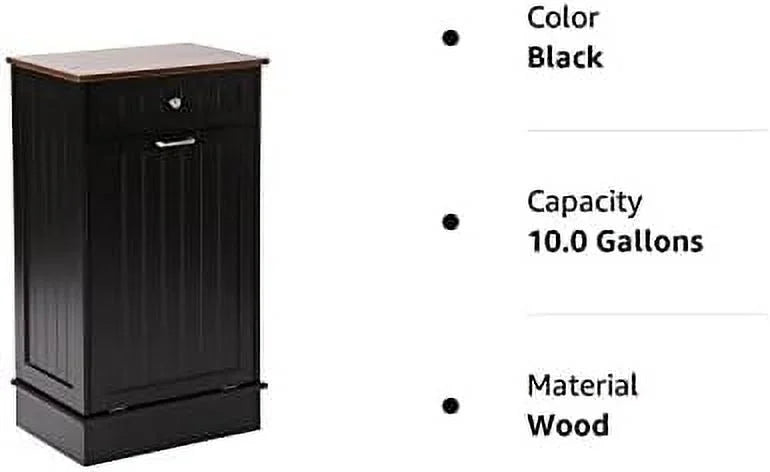Grey Free-Standing Trash Bin with Drawer and Countertop Q2034