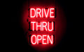 Red DRIVE THRU OPEN LED Sign W374015
