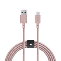 10ft Reinforced Lightning to USB Charging Cable with Leather Strap L767