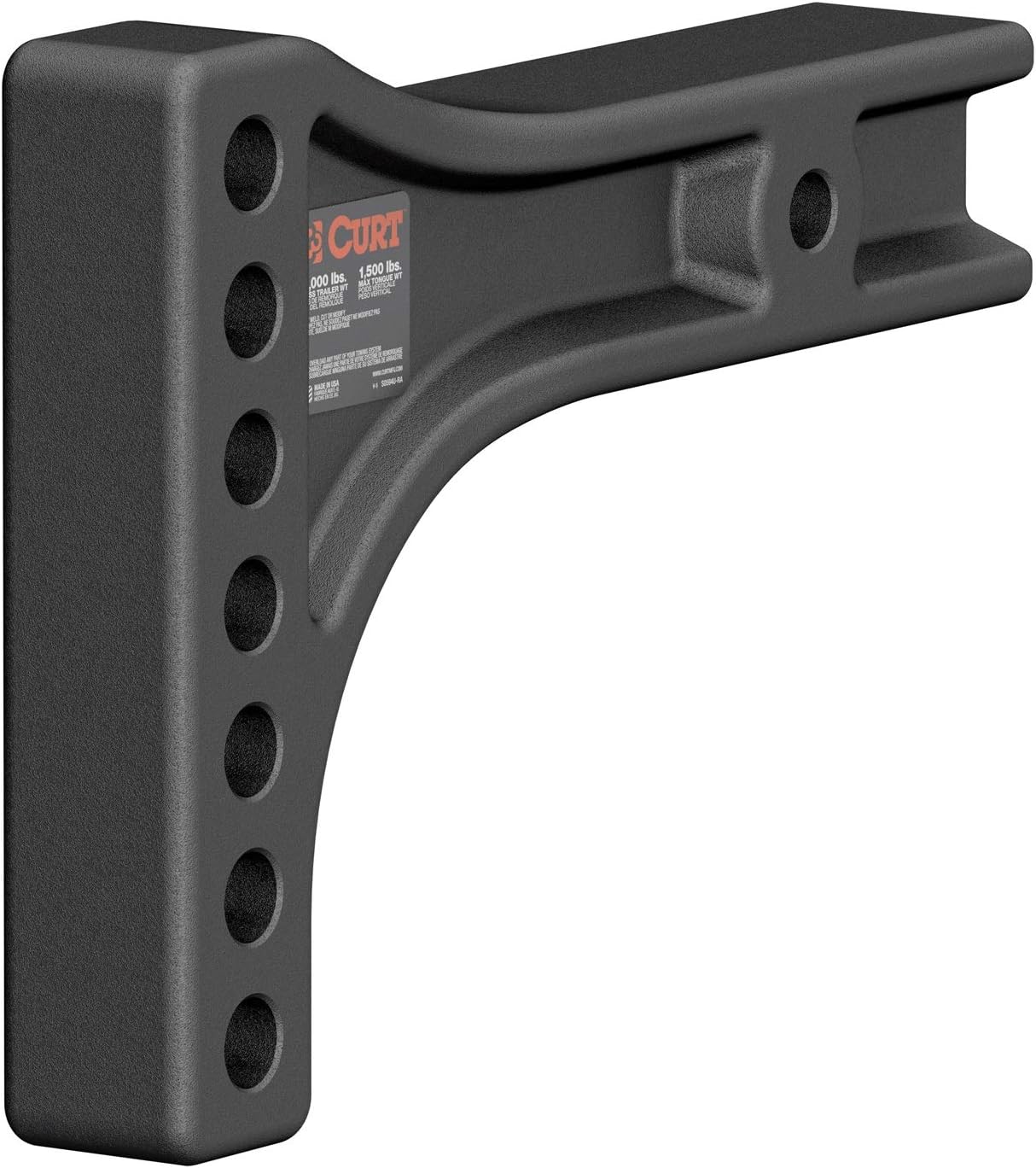 Replacement Weight Distribution Hitch Shank, 2-1/2-Inch Receiver, 2-Inch Drop, 6-Inch Rise, Black Q284695